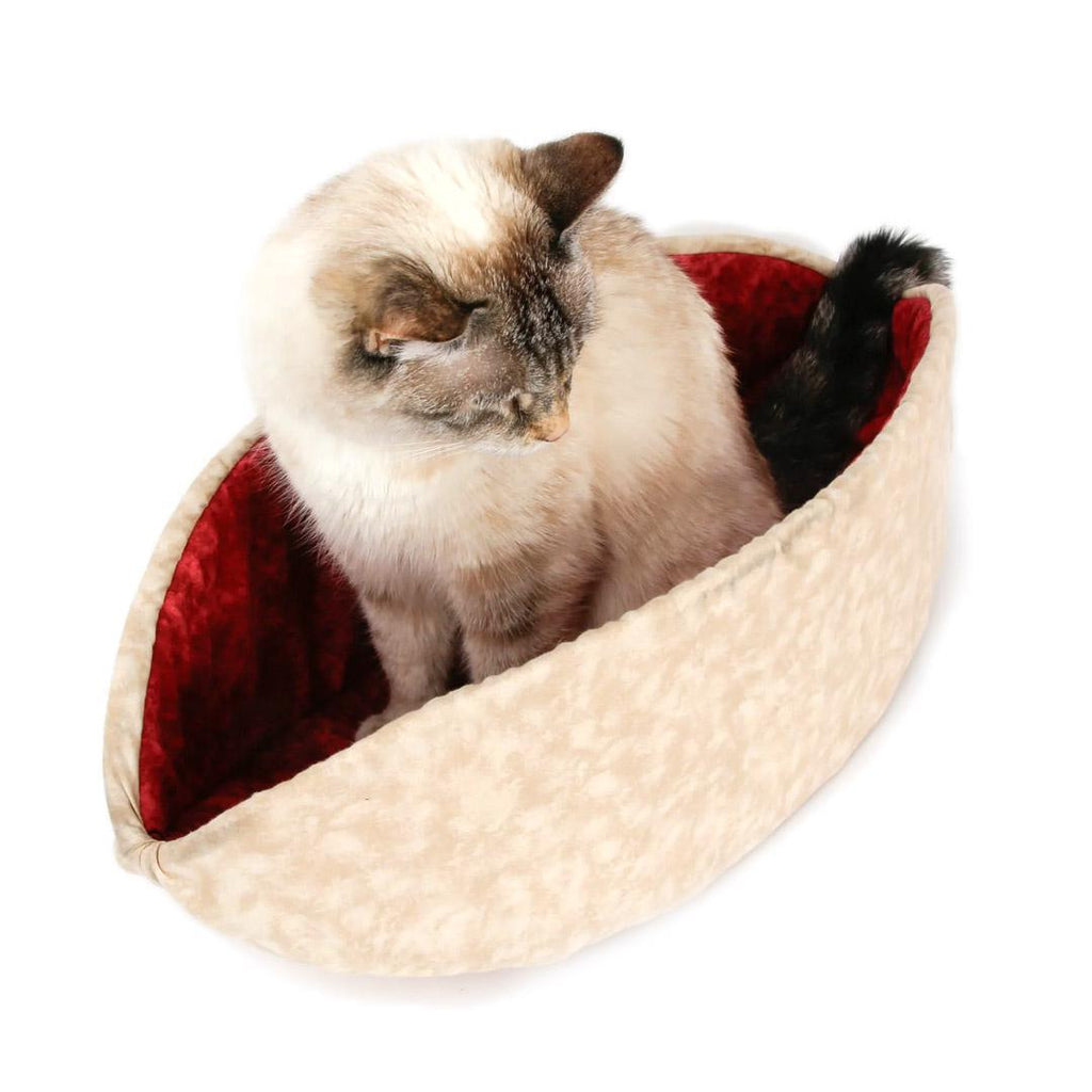 Regular The Cat Canoe - Ivory with Wine Red Lining by The Cat Ball