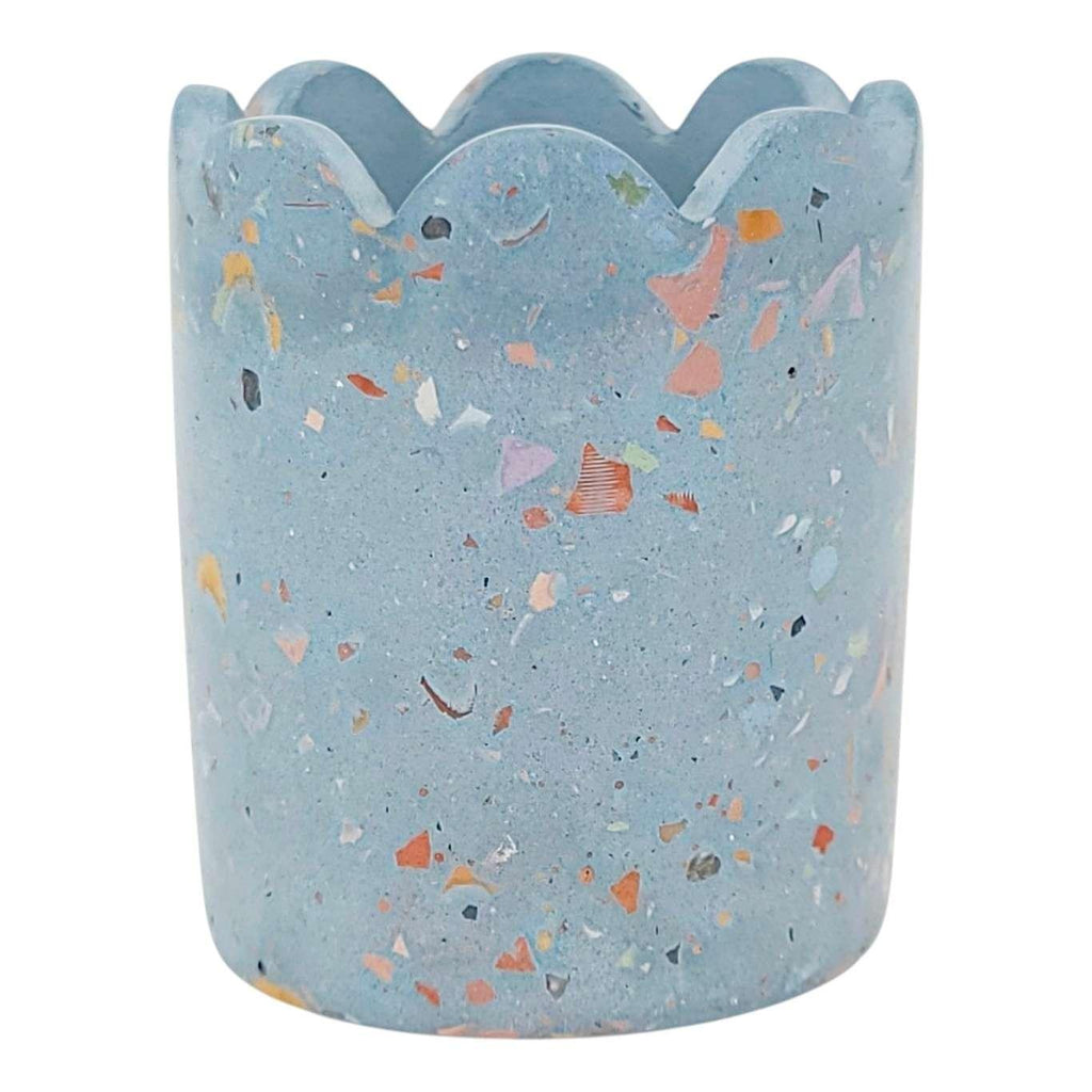 Match Holder - Scalloped Terrazzo Match Holder (Navy) by Linda Makess