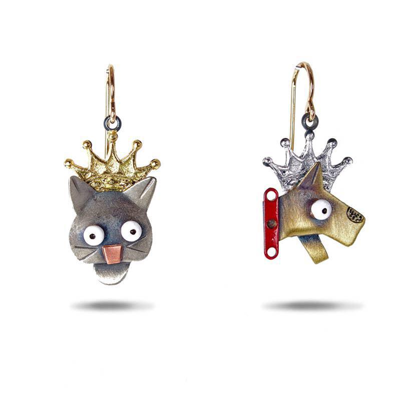 Earrings - Reigning Cats and Dogs by Chickenscratch