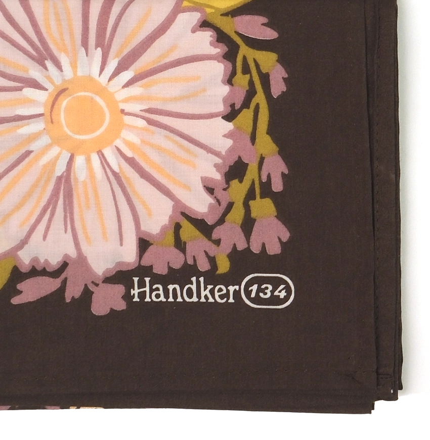 Bandana - Violet (Black Pink Floral) by Handker Bandanas