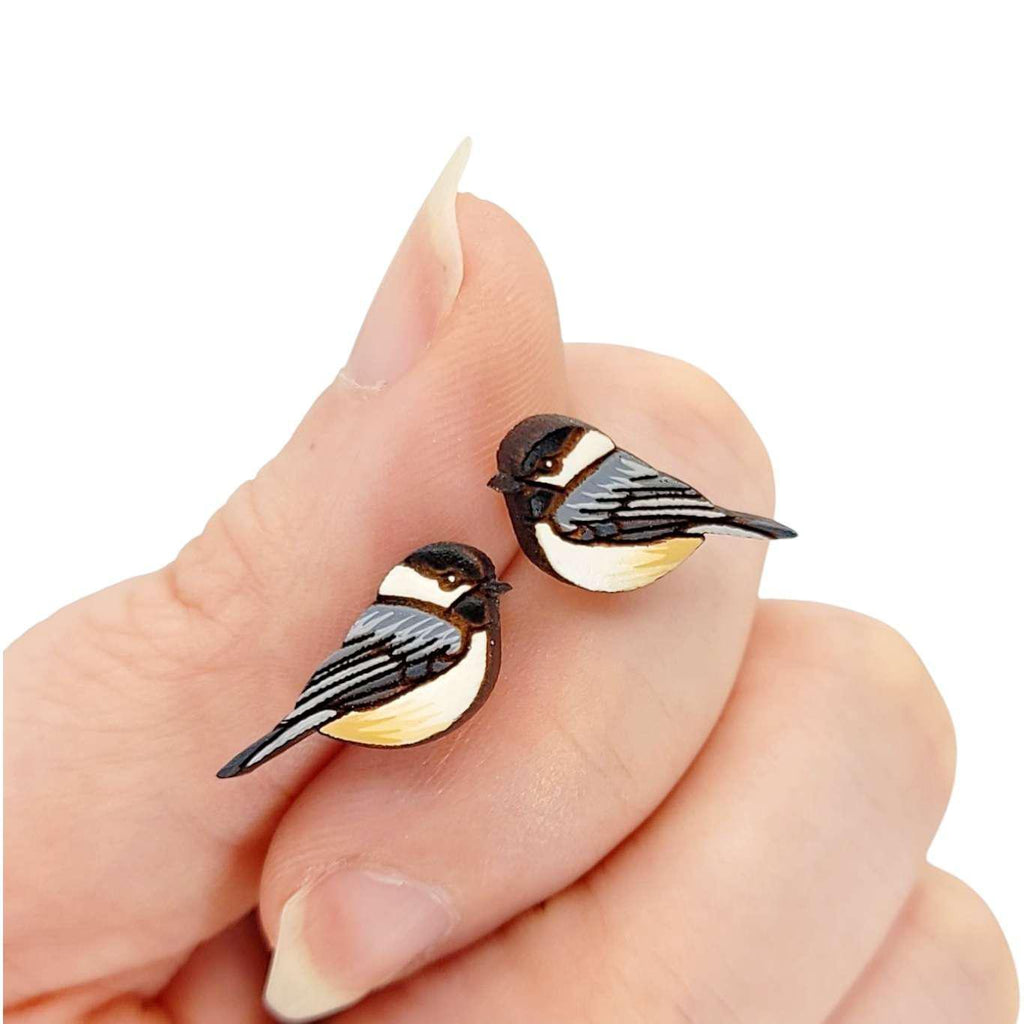 Earrings - Chickadee (Studs) by Fresh Cuttery