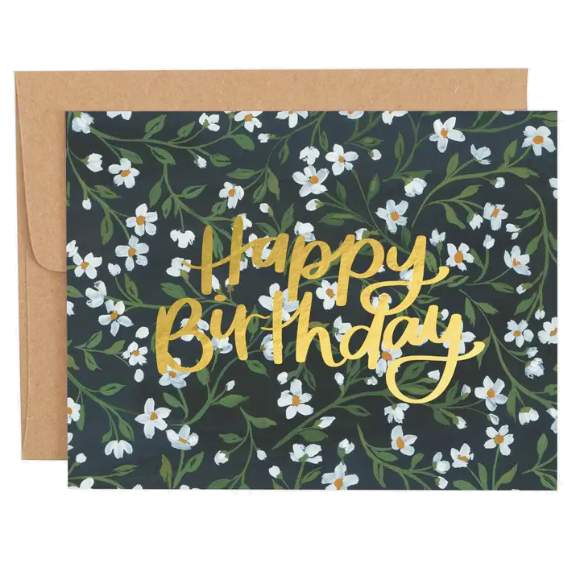 Card - Birthday - Vintage Floral by 1Canoe2