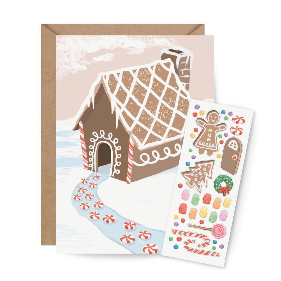 Card - Holiday - Gingerbread House by Inklings Paperie