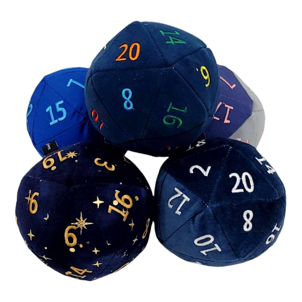 Plush - Small D20 in Assorted Blues and Purples by Saving Throw Pillows