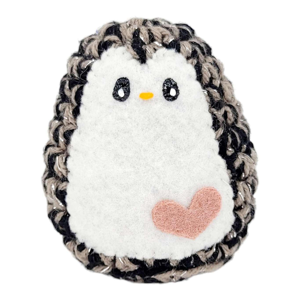 Plush Toy - Medium Penguin (Black Silver with Clay Heart) by Moyo Workshop