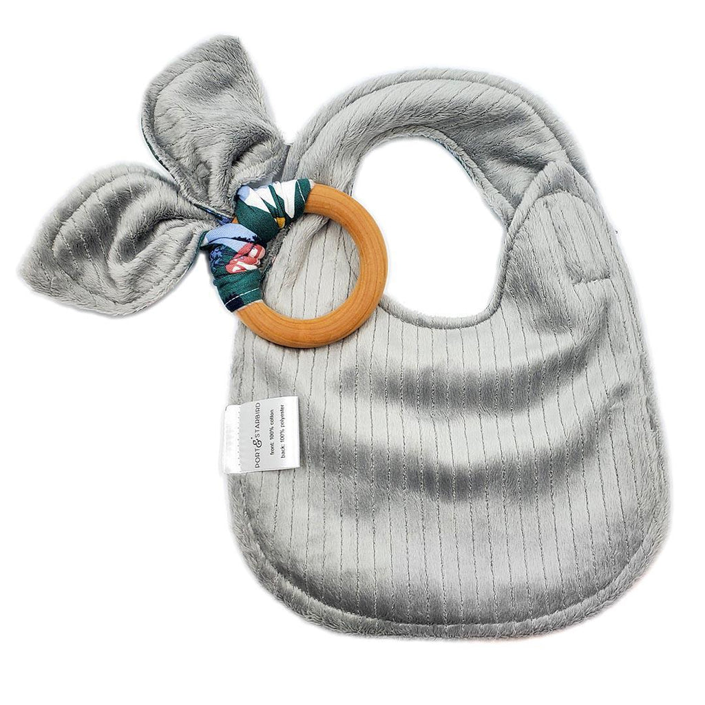 Gift Set - Campers Under the Rainbow Bib and Teething Ring by Port and Starbird