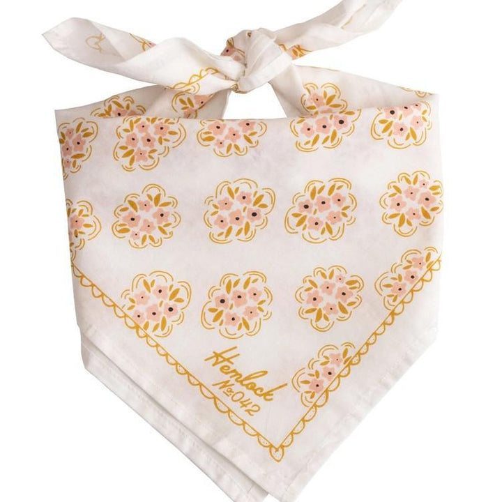 Bandana - Pearl (Ivory Floral) by Handker Bandanas