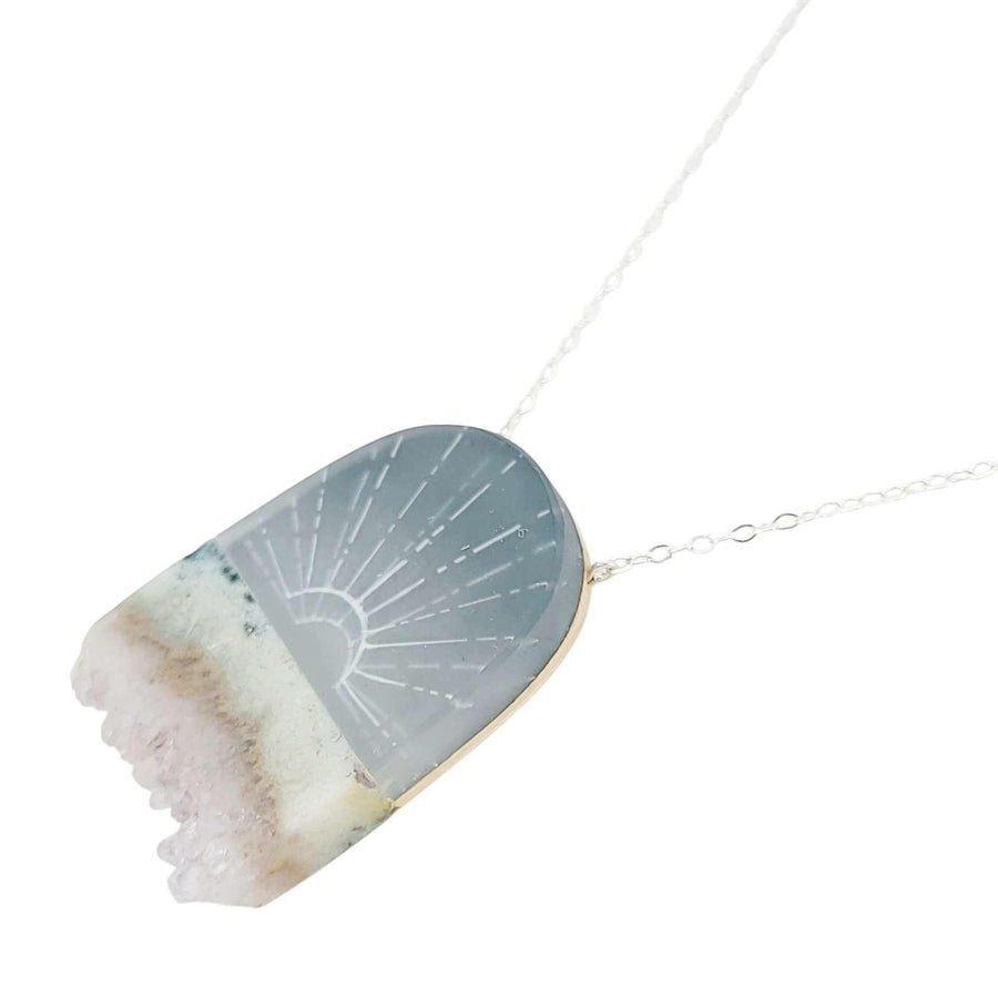 Necklace - Rays Crystal (Sterling Silver) by Fernworks, image 3 of 7