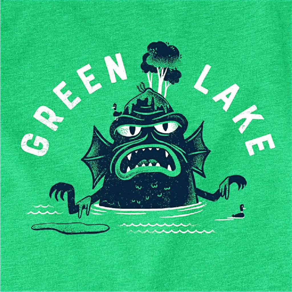 Adult Crew Neck - Green Lake Heather Kelly Green Tee (XS - XL) by Factory 43