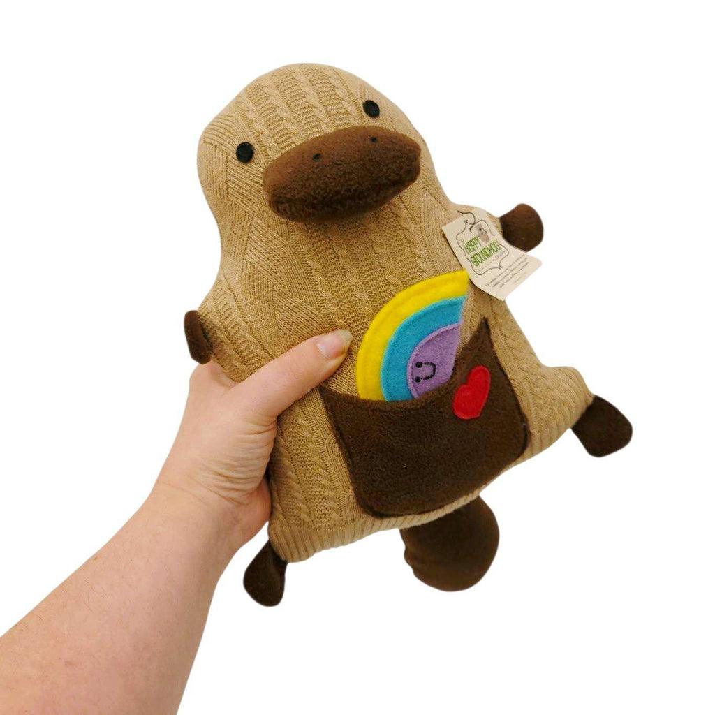 Plush - Happy Platypus (Rainbow) by The Happy Groundhog Studio