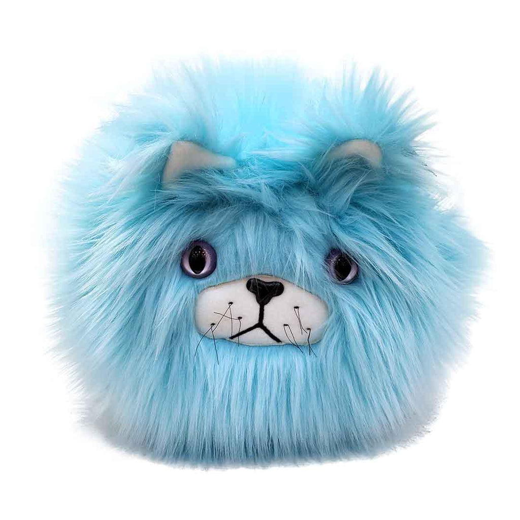 Cat Loaf - Aqua Blue Fur Lavender Eyes by Careful It Bites