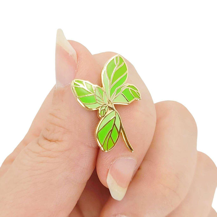 Enamel Pin - Basil Leaf by Hemleva