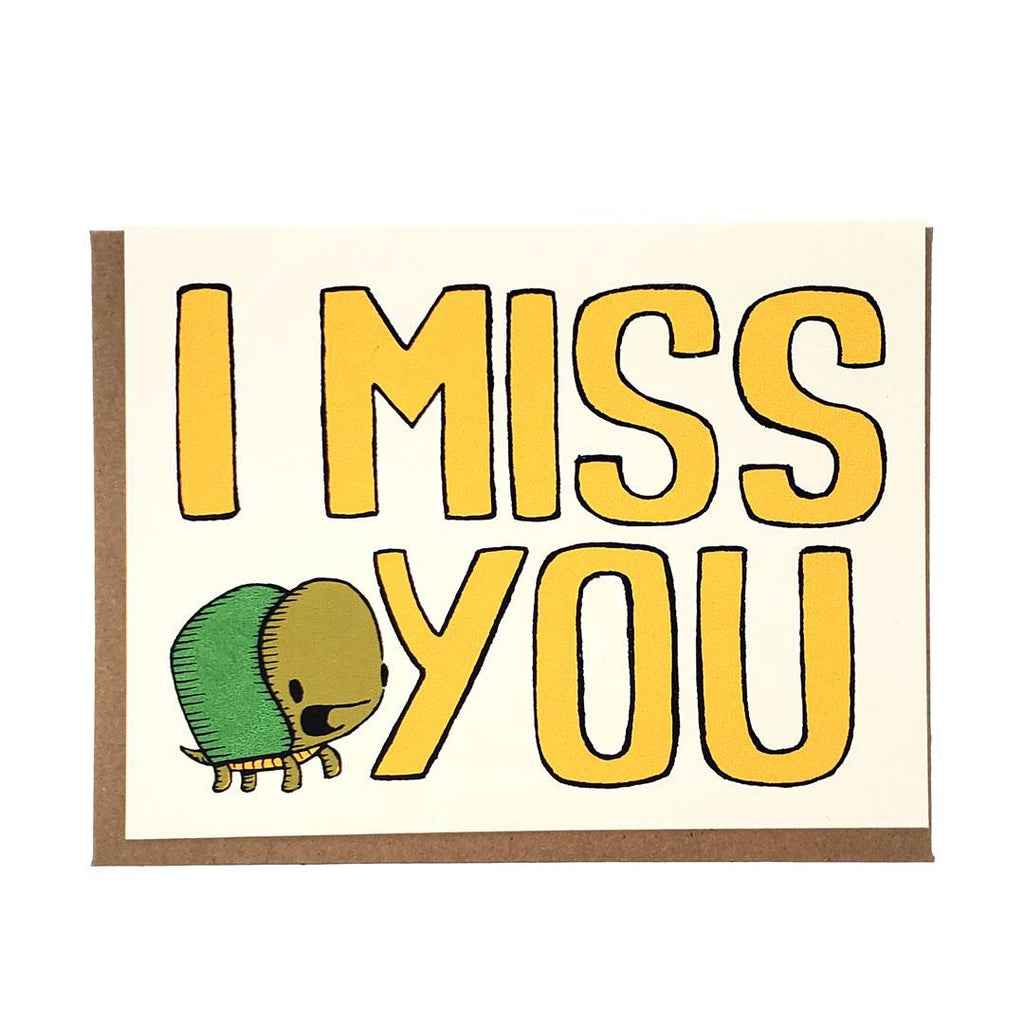 Card - All Occasion - I Miss You Turtle Card by Everyday Balloons Print Shop