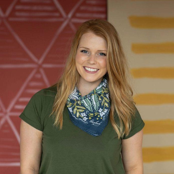 Bandana - Amelia (Deep Blue Floral) by Handker Bandanas