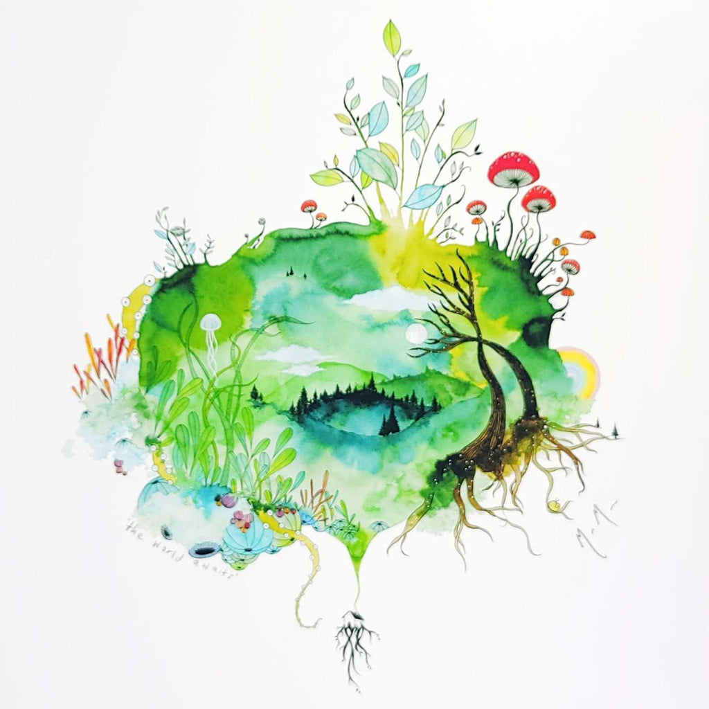 Art Print -  8.5 x11 The World Awaits Art Print by Melissa Moss Art