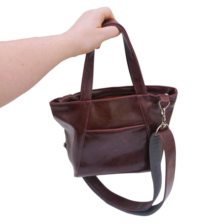 Bag - Mini Troubadour Adjustable Convertible Tote (Wine) by Crystalyn Kae