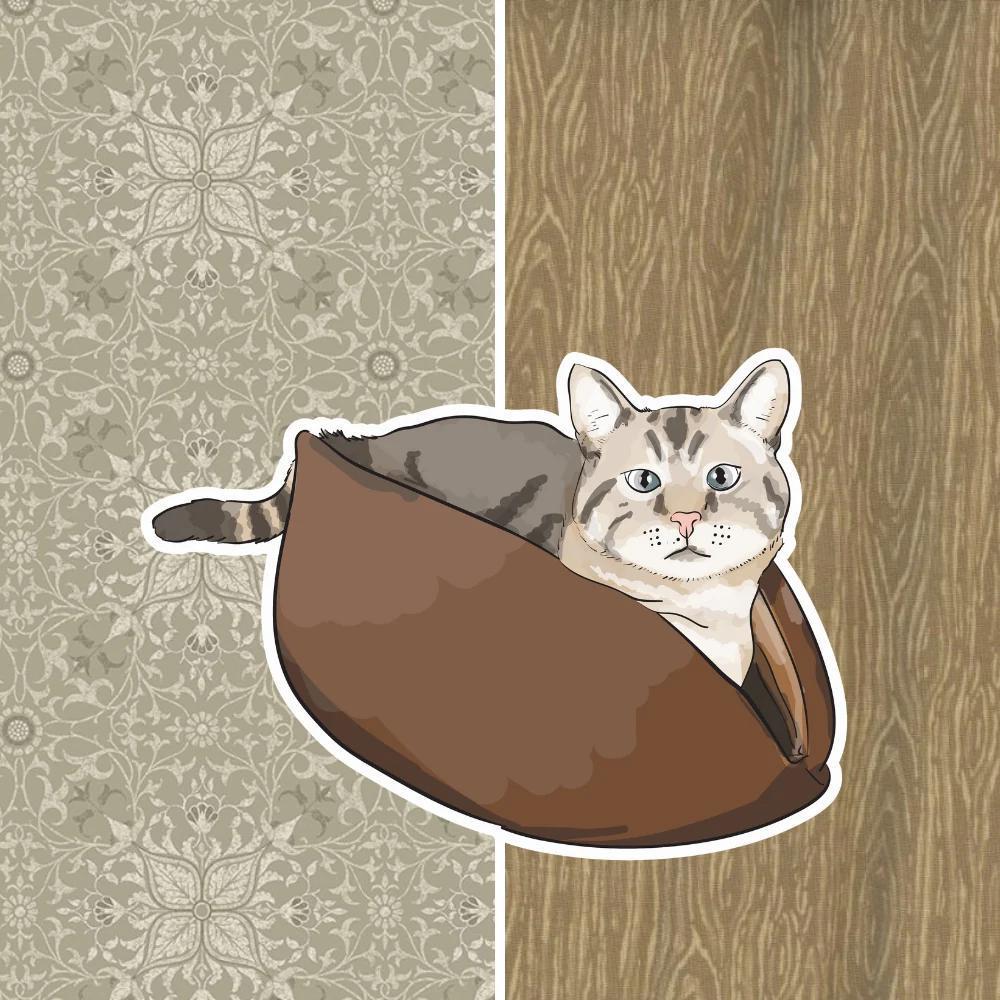 Regular The Cat Canoe - William Morris Tile with Brown Lining by The Cat Ball