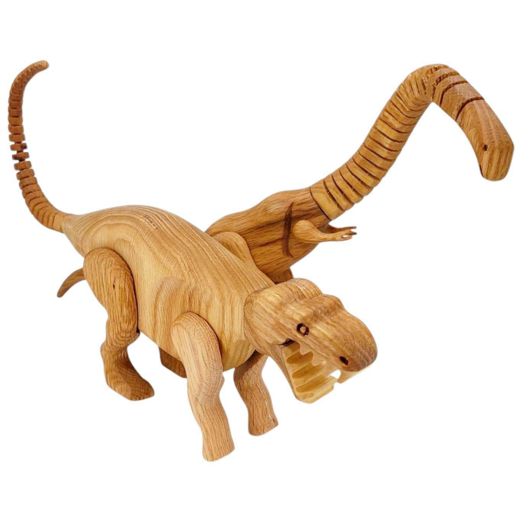 Wood Toy - Tyrannosaurus Dinosaur with Magnetic Joints by The Serious Toy Company