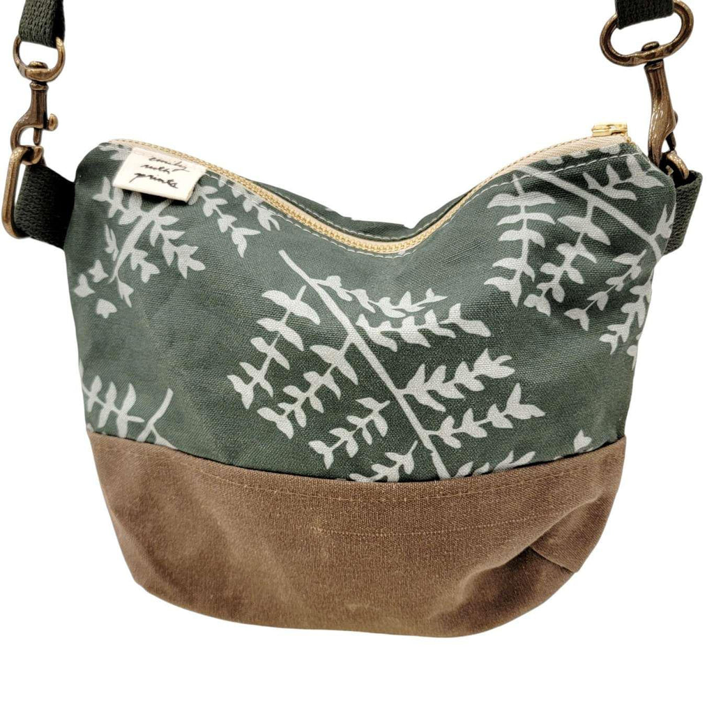 Bag - Small Cross-Body in Fern (Forest Green) by Emily Ruth Prints