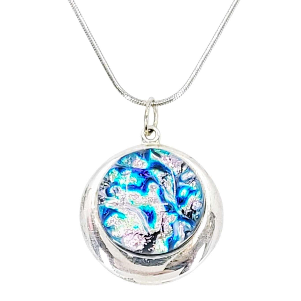 Necklace - Glass Circle Frame (Multicolor) by Glass Elements