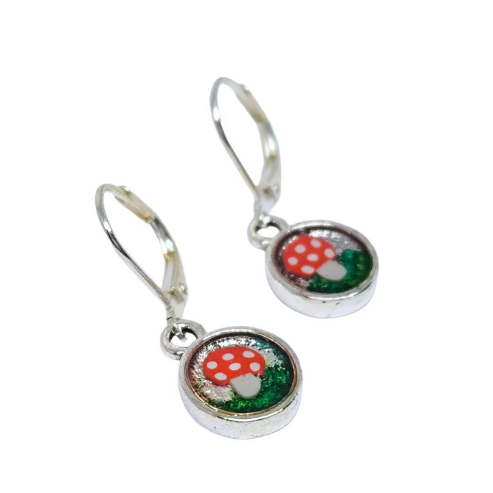 Earrings - Wee Mushroom Dangles by XV Studios