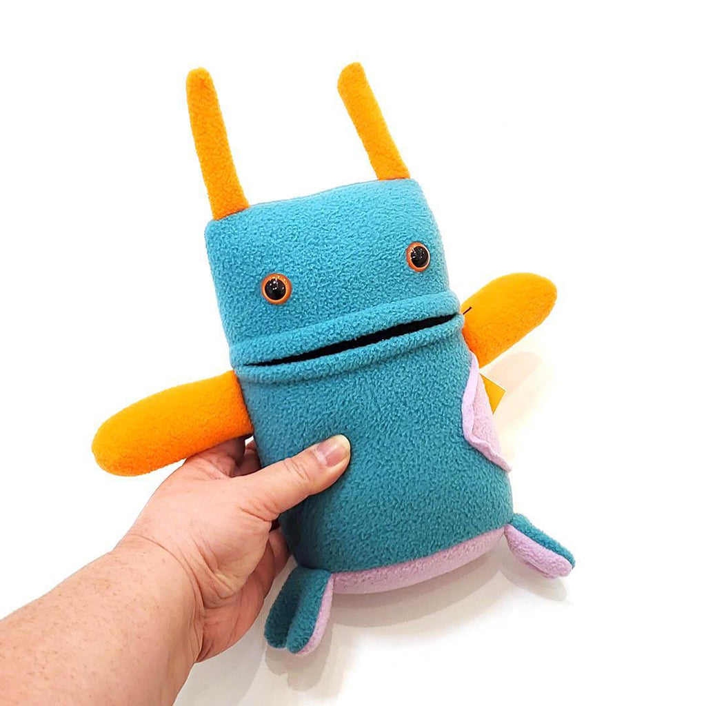 Plush - Bumble Creature (Turquoise Orange Lilac) by Mr. Sogs