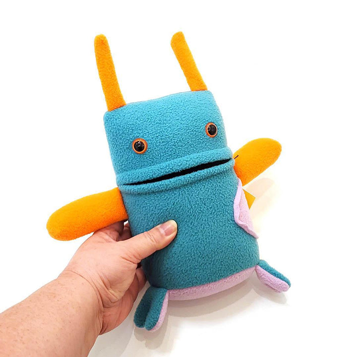 Plush - Bumble Creature (Turquoise Orange Lilac) by Mr. Sogs