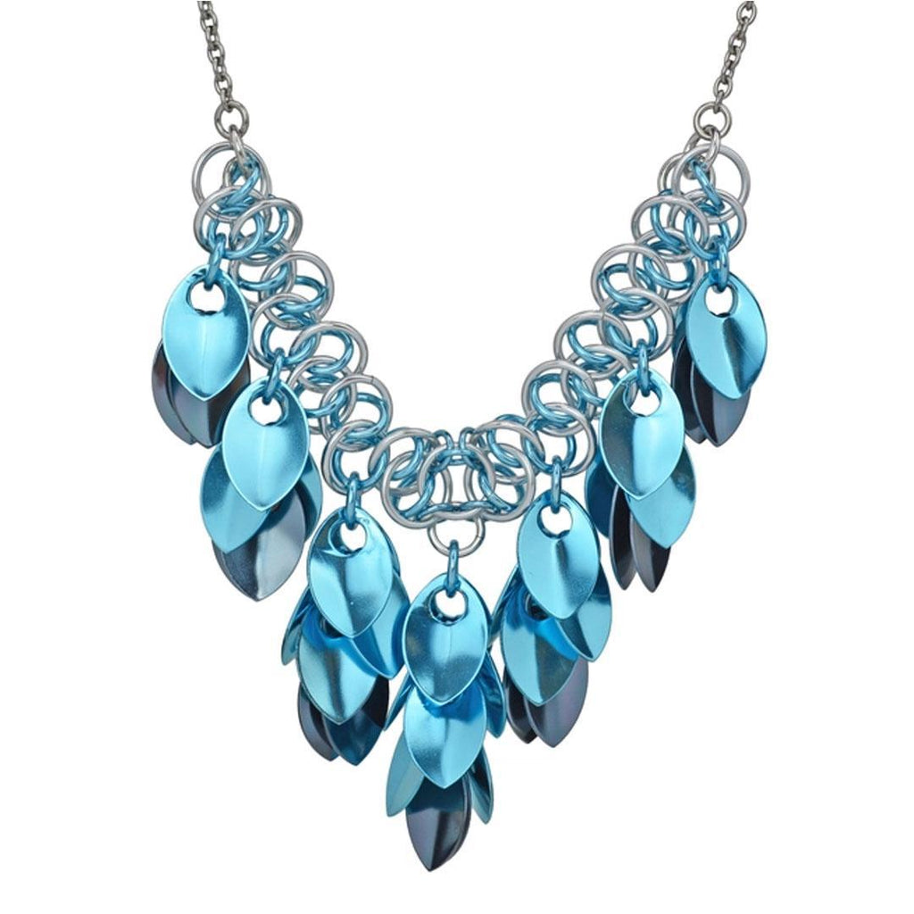 Necklace - Bohemian Leaves (Mystic Ice) by Rebeca Mojica