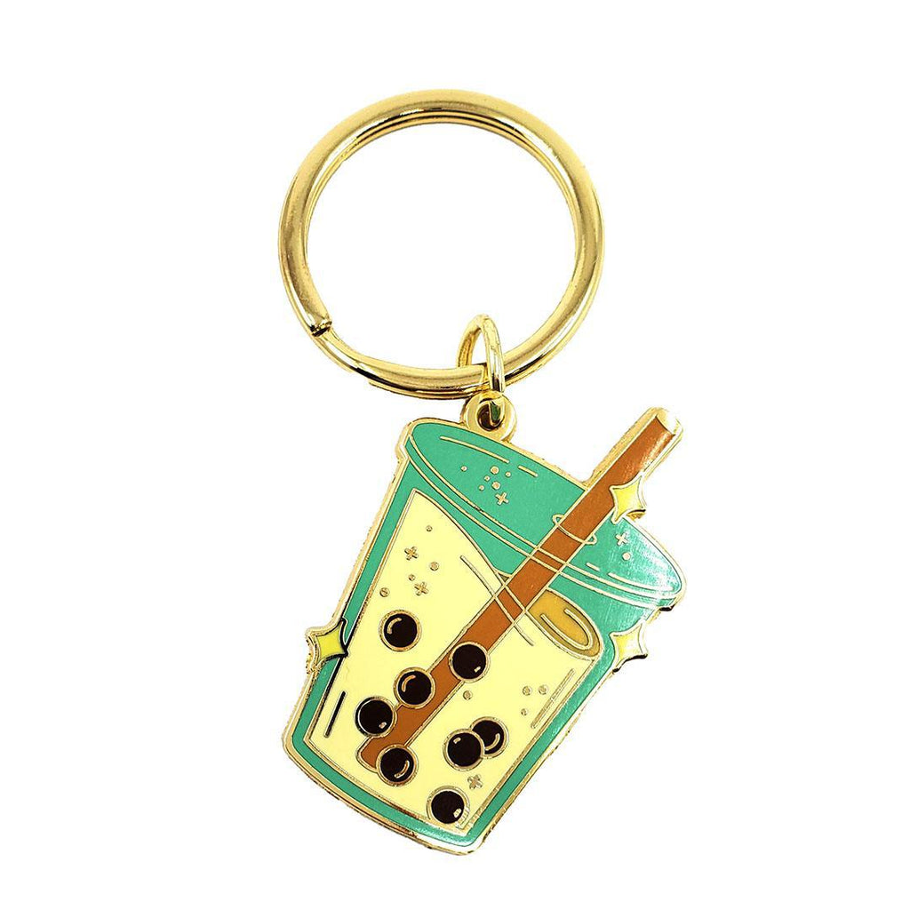 Enamel Keychain - Boba Milk Tea by Occasionalish