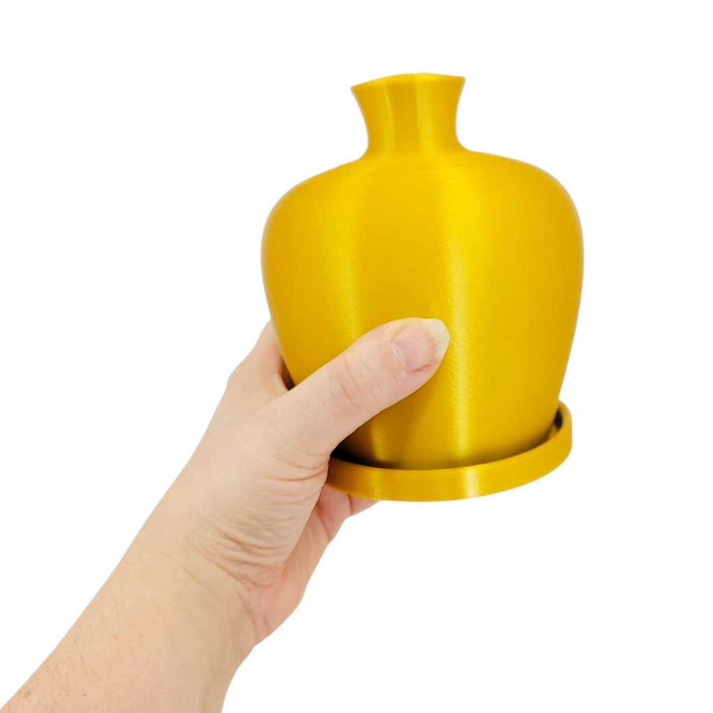 Thumb Pot - Smooth Water Bell with Drip Tray (Gold) by Rosebud Homegoods