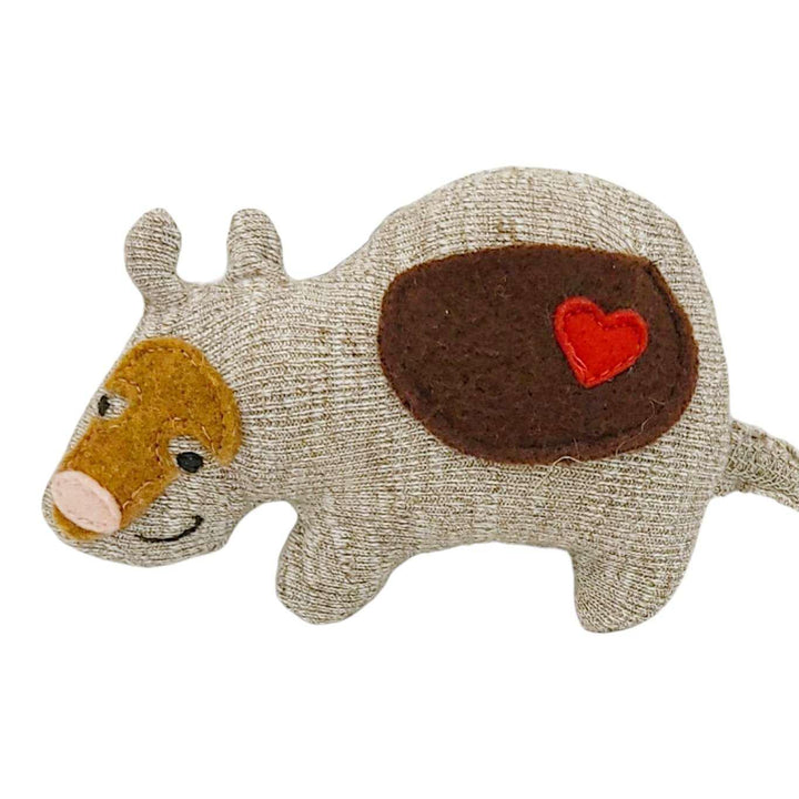 Ornament - Mini Plush (Armadillo) by The Happy Groundhog Studio