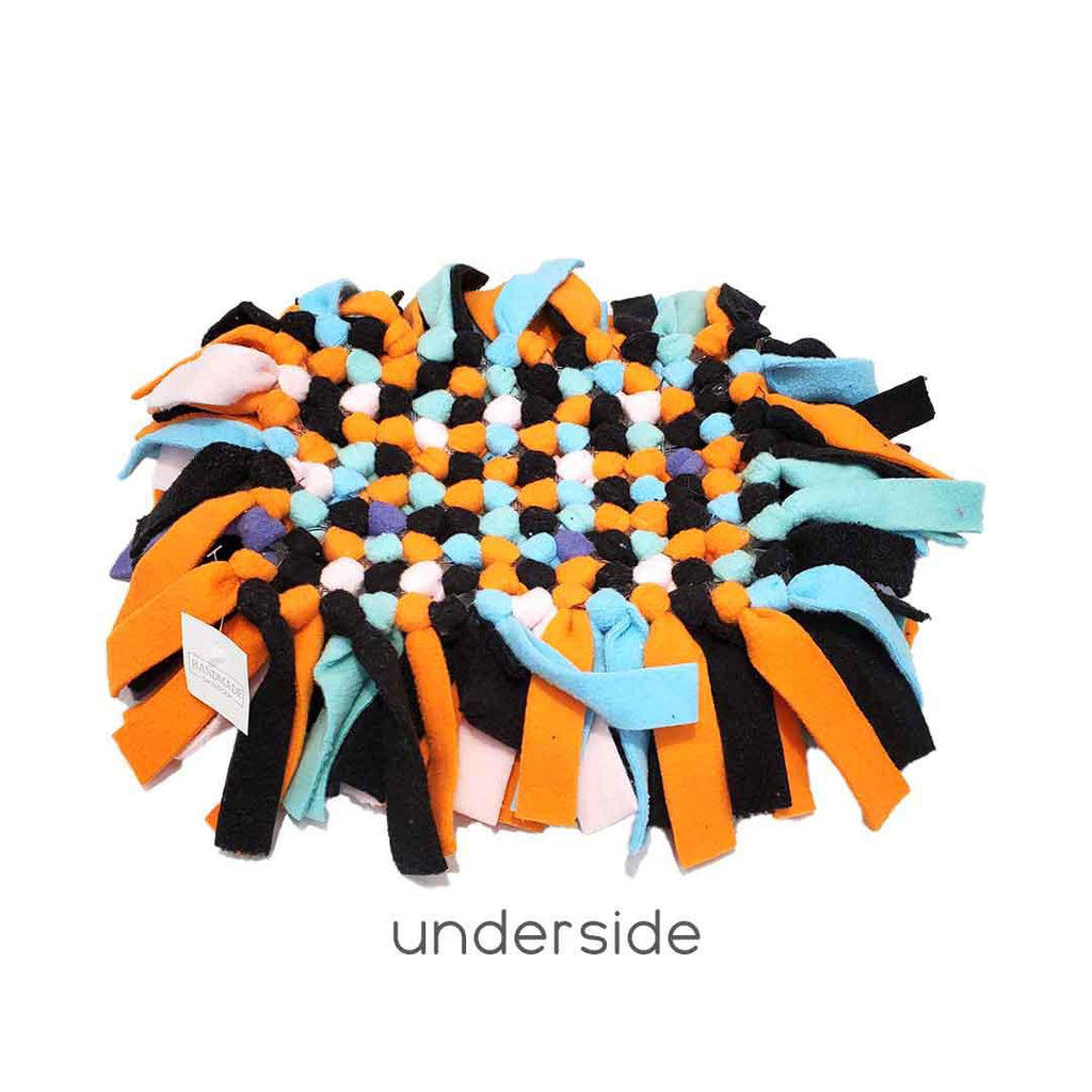 Pet Toy - 9x6 - Tiny Confetti Snuffle Mat (Orange Aqua Black) by Superb Snuffles