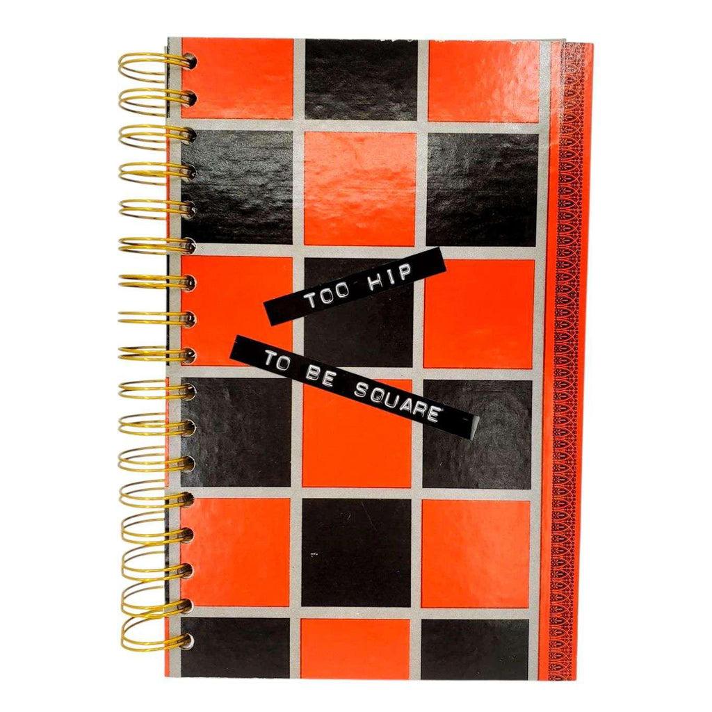 Journal - Vintage Strategy Squares Game (Too Hip To Be Square) by Crafty Earth Monkey