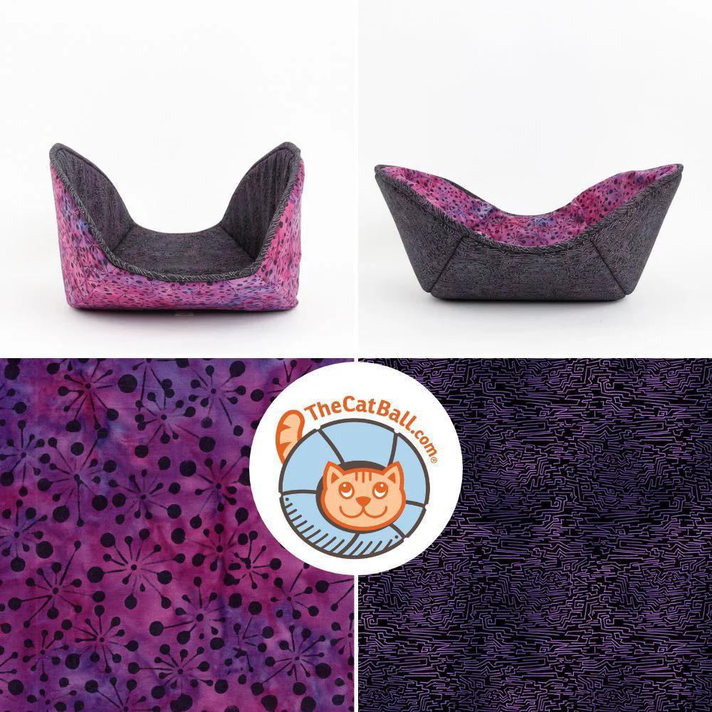Jumbo The Cat Canoe - Magenta Purple Batik with Purple Lining by The Cat Ball