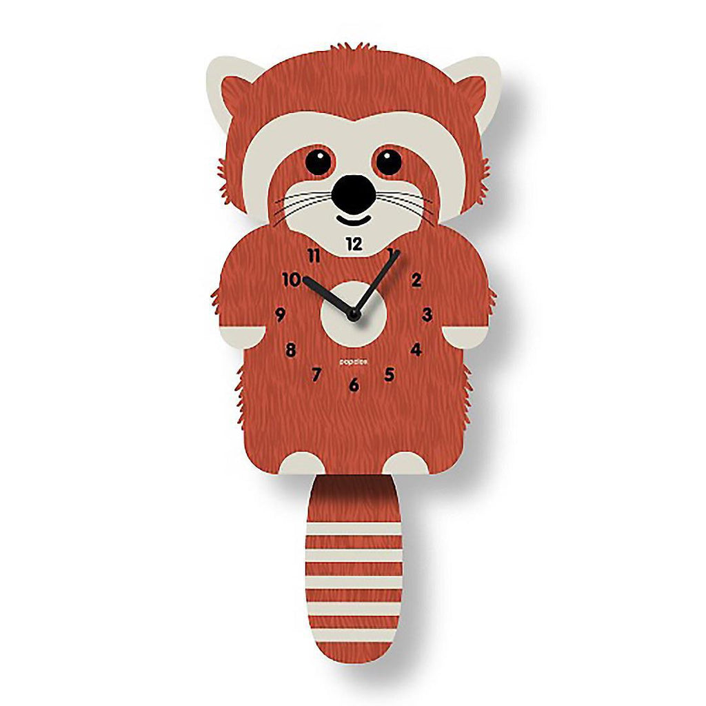 Acrylic Clock - Red Panda Pendulum (Last One!) by Popclox