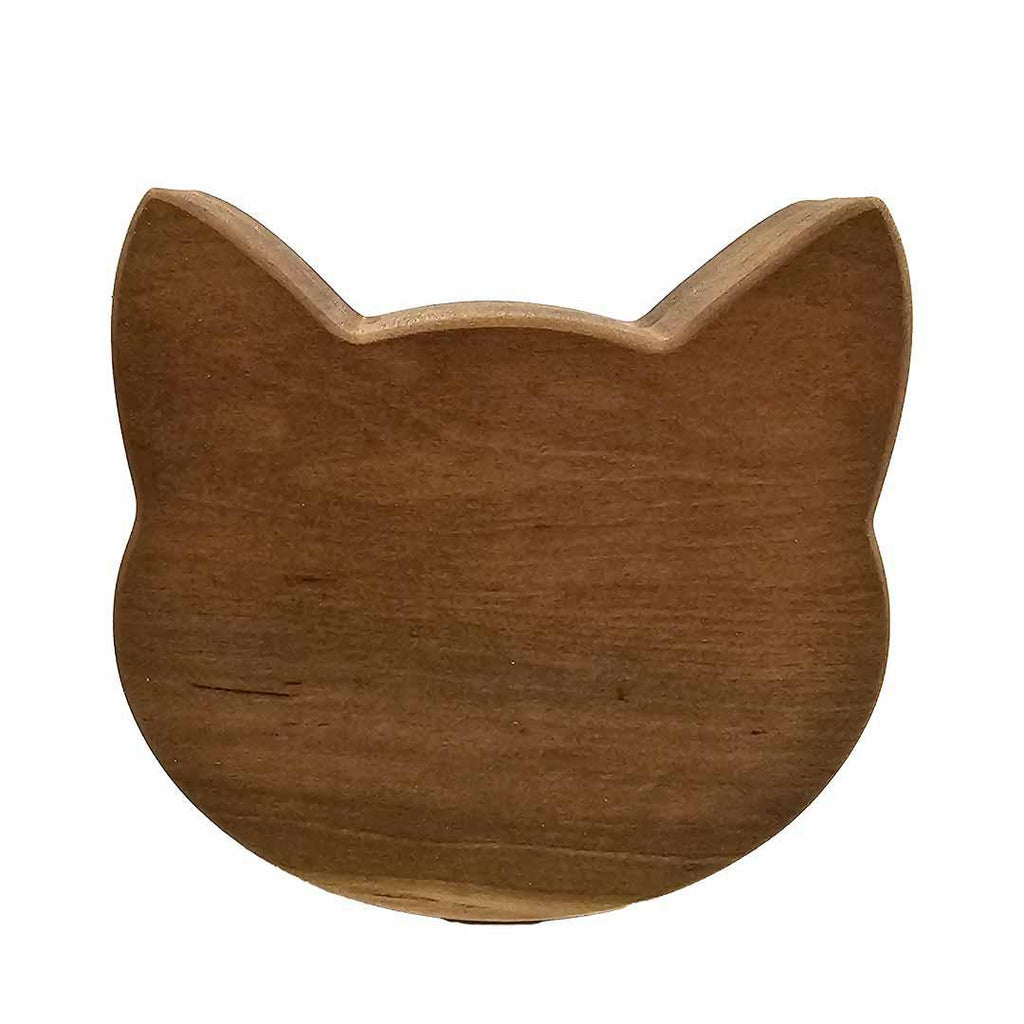 Box - 5in Med - Cat Head Two-Tone Wood Box by Saving Throw Pillows