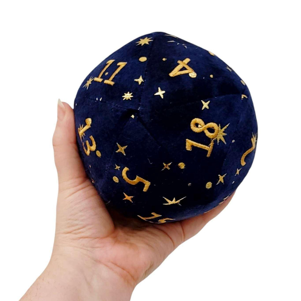 Plush - Small D20 in Assorted Blues and Purples by Saving Throw Pillows