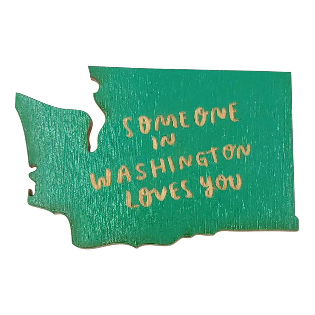 Magnets - Small - WA State Someone in WA Loves You (Assorted Colors) by SnowMade