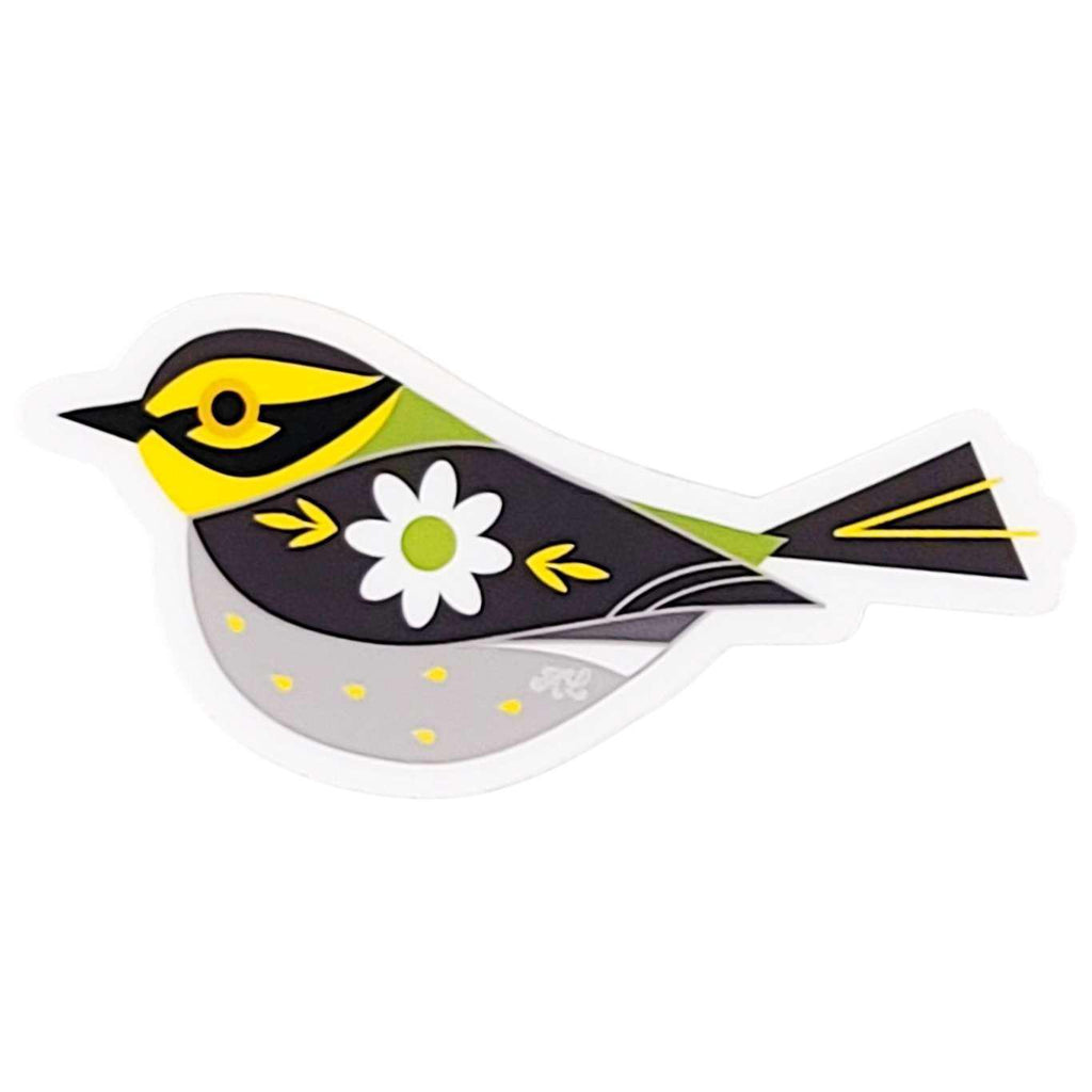 Sticker - Townsend Warbler by Amber Leaders Designs