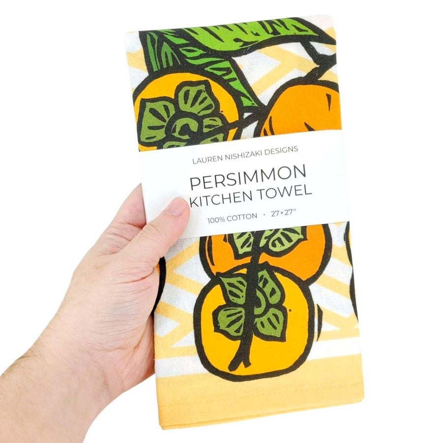 Tea Towel - Persimmons by Lauren Nishizaki, image 2 of 3