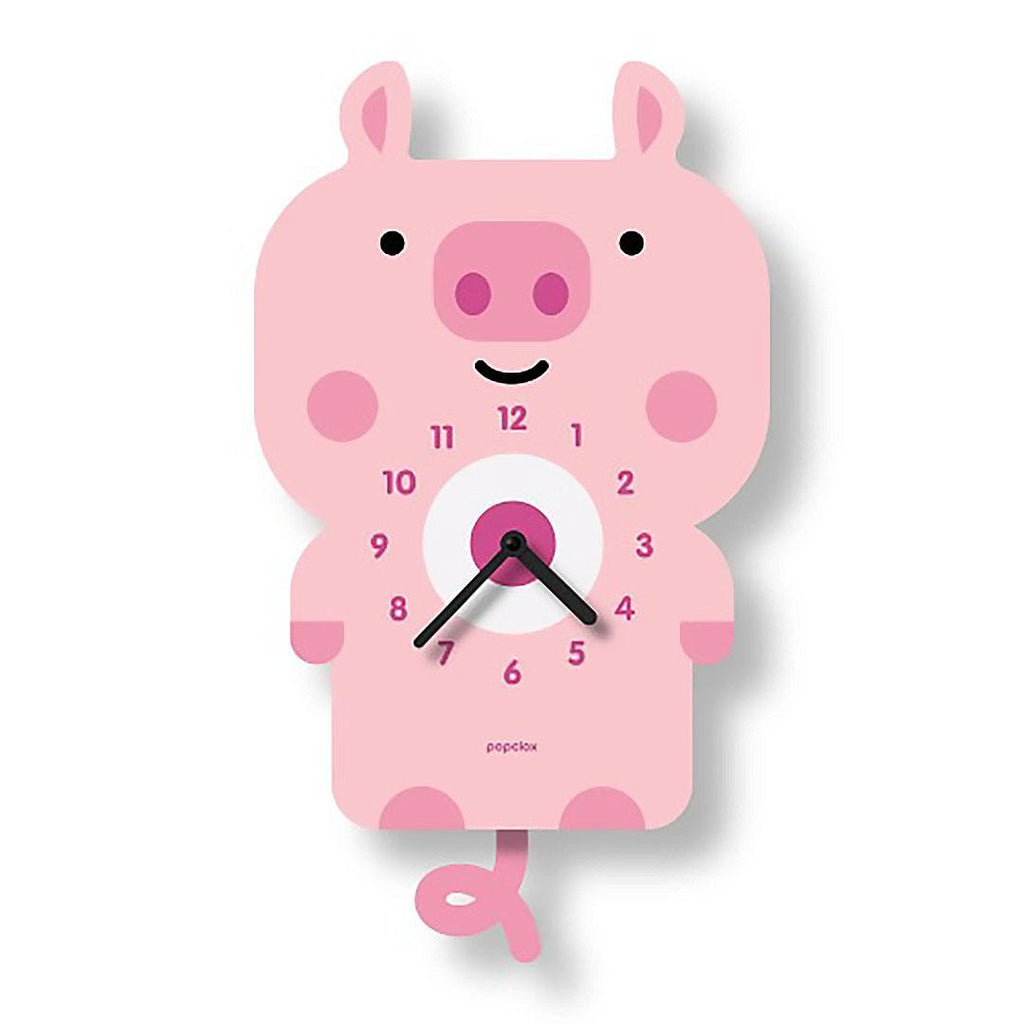 Acrylic Clock - Pig Pendulum by Popclox