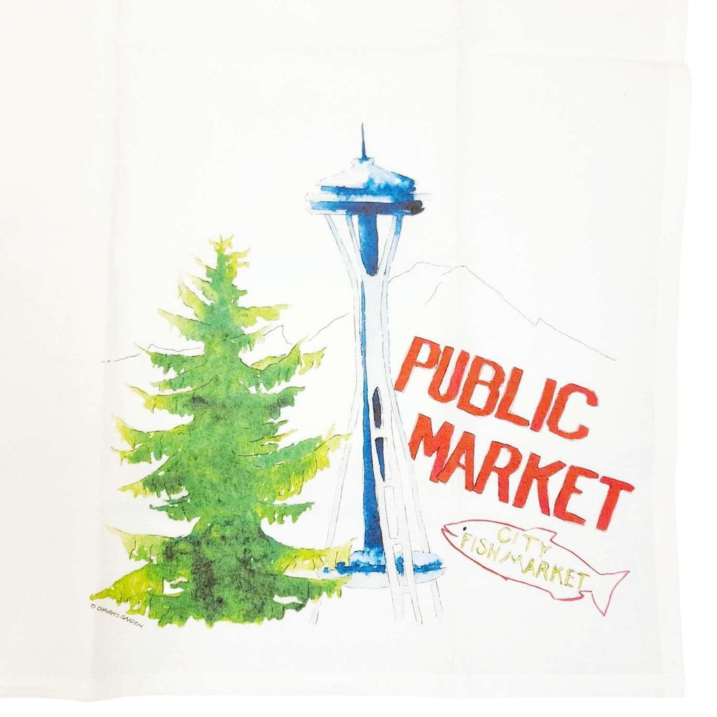 Tea Towel - Seattle by Chavah's Garden