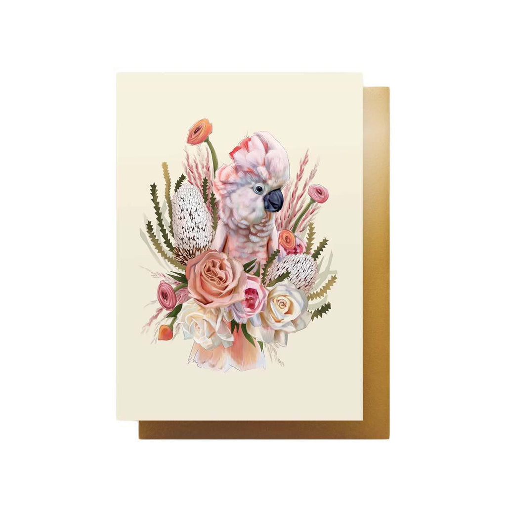 Card - Pink Cockatoo by Darcy Goedecke