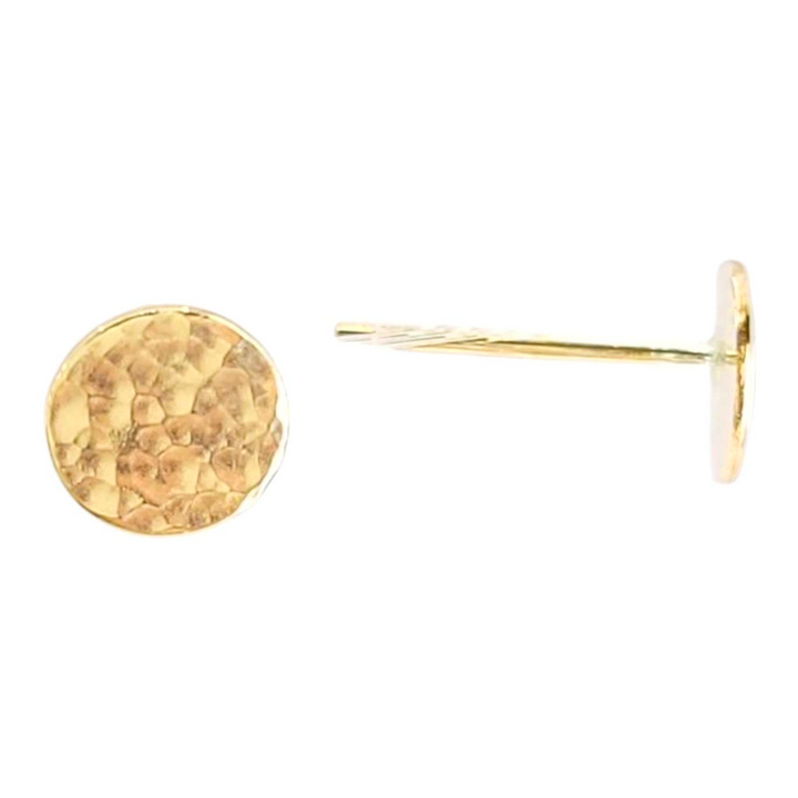 Earrings - Tiny Speckle Disc Stud (Gold or Silver) by Foamy Wader
