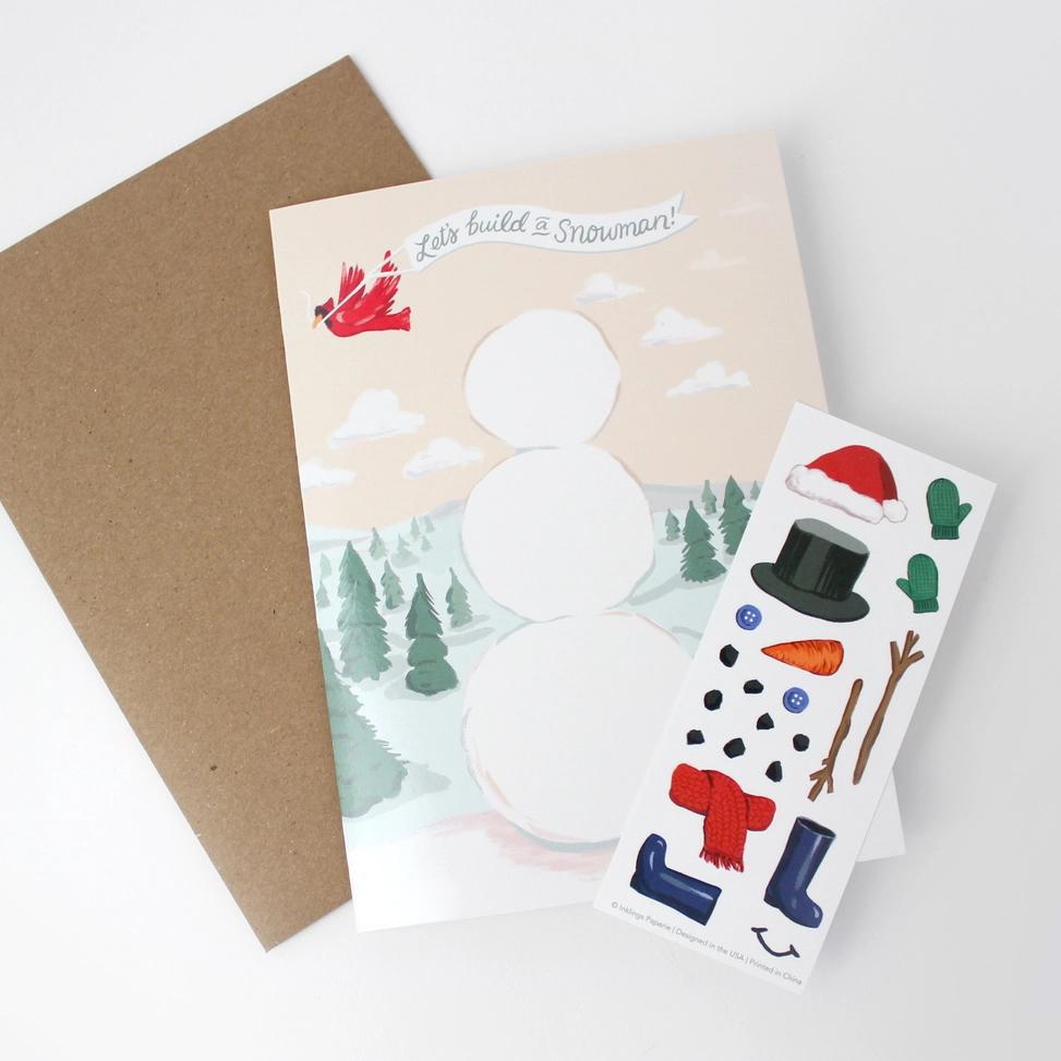 Card - Holiday - Build a Snowman by Inklings Paperie