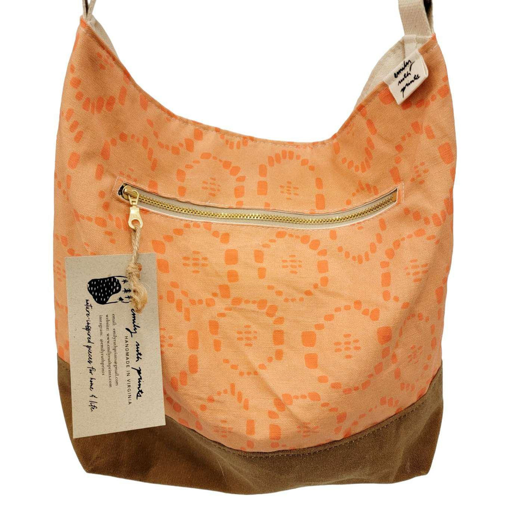 Bag - Large Cross-Body (Peach Lace) by Emily Ruth Prints