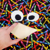 Bag - Chomper Buddy Drawstring (Crayons Yellow) by Peek A Boo Plush, image 4 of 5