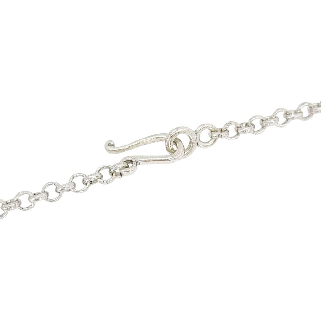 Necklace - Large Double Circle (Blue Green Telecom Wire) by XV Studios