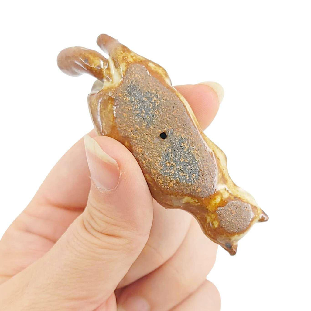 Collectible - Tea Pet Figurine (Light Brown Cat) by Mist Ceramics