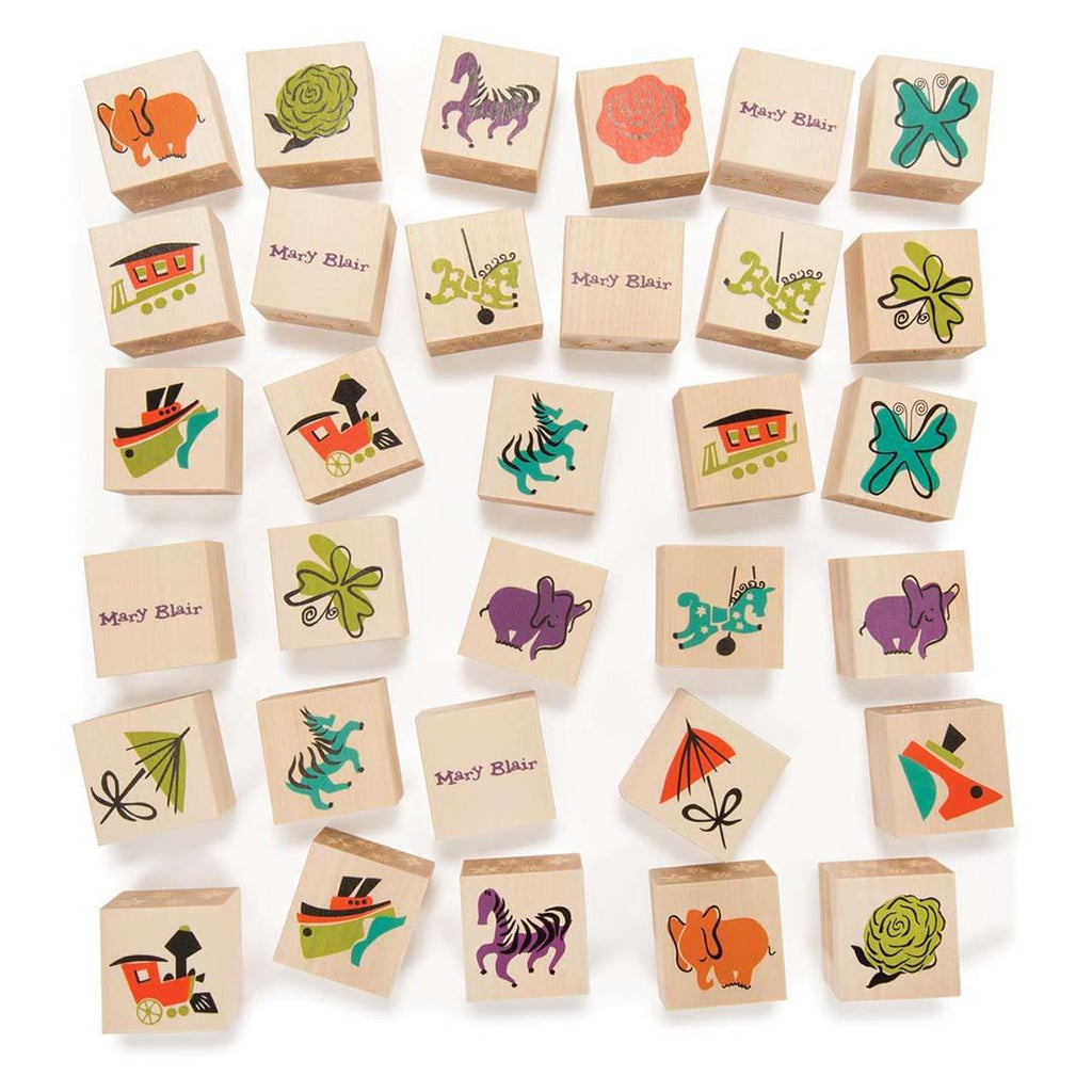 Blocks - Mary Blair Memory Game Blocks (Set of 32) by Uncle Goose